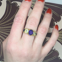 Fine Georgian 18k Gold and Gemstone Ring