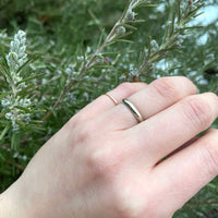 Curvy White Gold Wedding Band "2-19-55"