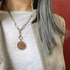 Niello Striped Married Chain with Rose Gold Details