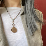 Niello Striped Married Chain with Rose Gold Details