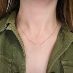 Forged Gold Bar Necklace by brunet