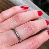 Dogwood Blossom Two Tone Wedding Band
