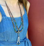 Incredible Necklace with Silver Turquoise & Heishi Beads