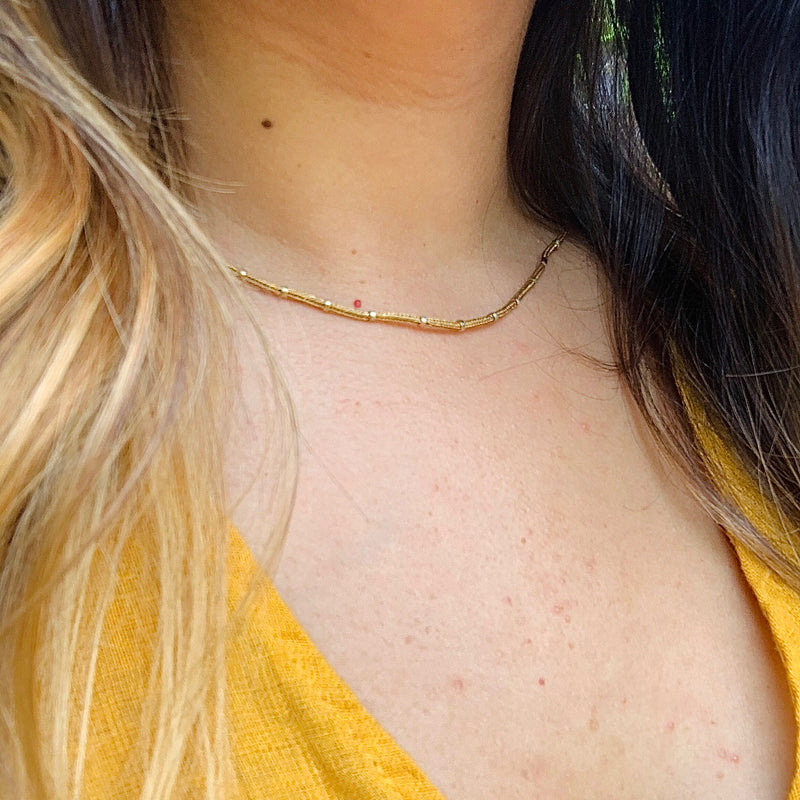 Woven Chain with Yellow & Rose Gold Appointments