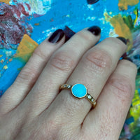 Sleeping Sky A Specimen Turquoise Ring in 14k Gold