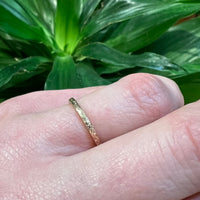 Engraved Art Deco Style Recycled Gold Wedding Band