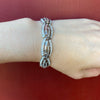 Rhinestone Waves Trifari Costume Bracelet