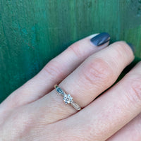 Platinum and 18k Yellow Gold Vintage Engagement Ring