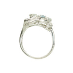 Vintage Aquamarine and Diamond Ring