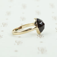 Oval Rose Cut Garnet Solitaire by GSL