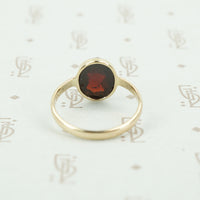 Oval Rose Cut Garnet Solitaire by GSL
