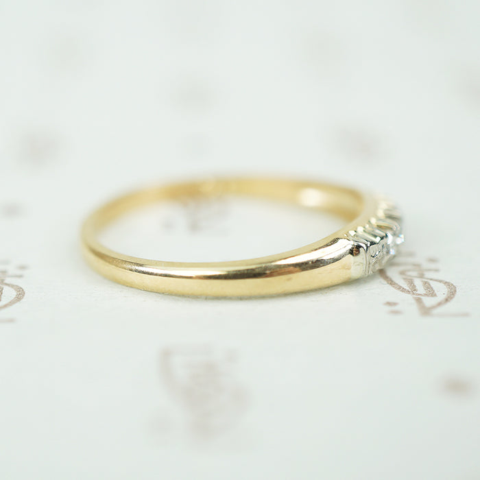 The Sweetest Two Tone Vintage Diamond Band