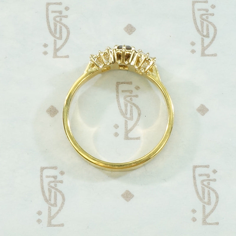 Bespoke 22k Cognac Emerald Cut Diamond Ring