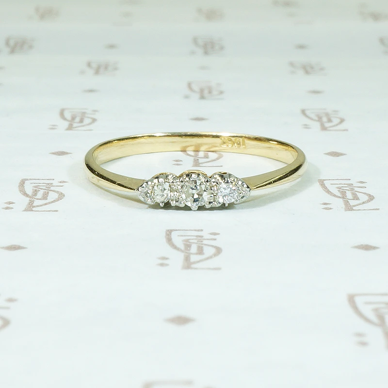 Delicate Three Diamond Wedding Band
