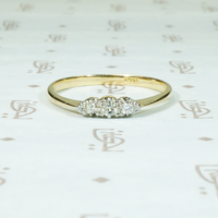 Delicate Three Diamond Wedding Band