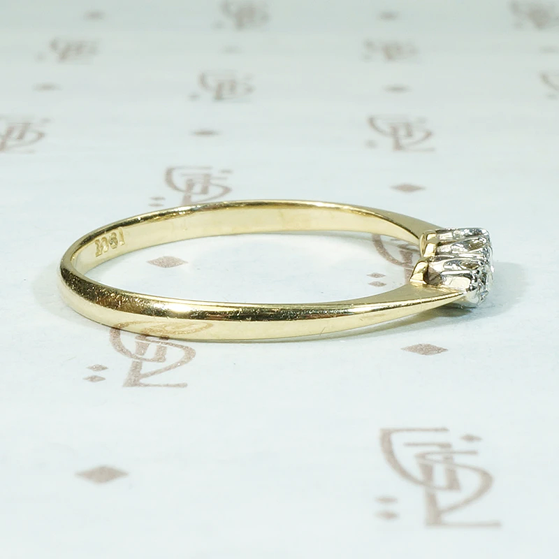 Delicate Three Diamond Wedding Band