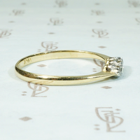 Delicate Three Diamond Wedding Band