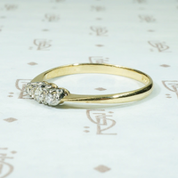 Delicate Three Diamond Wedding Band
