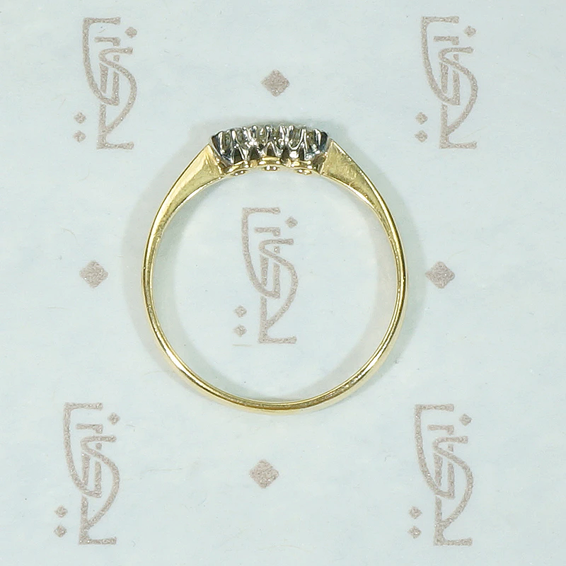 Delicate Three Diamond Wedding Band