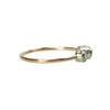 Orbit Three Diamond Platinum and Rose Gold Ring - Gem Set Love