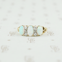 18k opal diamond ring