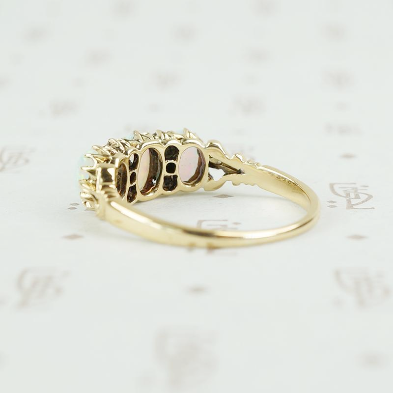 back opal diamond ring