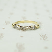 Geometric Two Tone Diamond Band