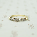Geometric Two Tone Diamond Band