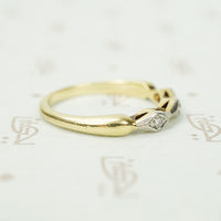 Geometric Two Tone Diamond Band