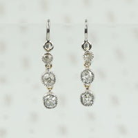 Lumiére Triple Drop OMC Diamond Earrings