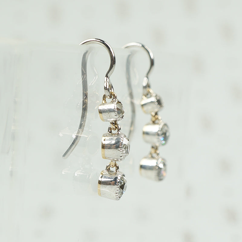 Lumiére Triple Drop OMC Diamond Earrings