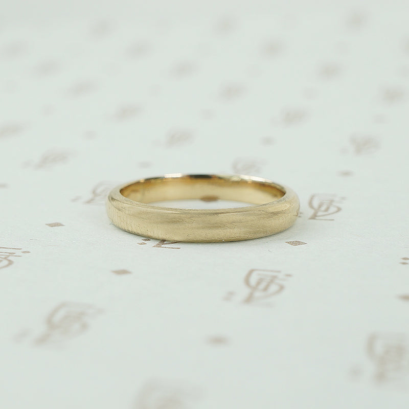 Vintage Heavy Yellow Gold Wedding Band