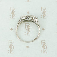 Edwardian Platinum Filigree OEC Diamond Beauty