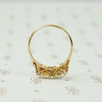 3 Stone Old European Cushion Cut Diamond Ring