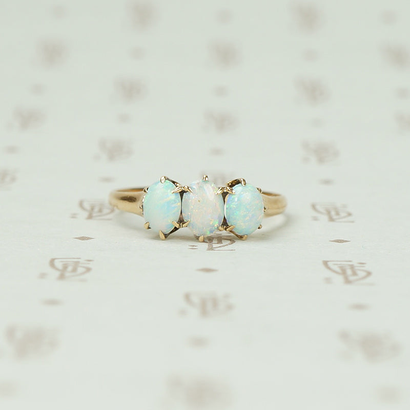 Rose Gold Victorian Opal Ring