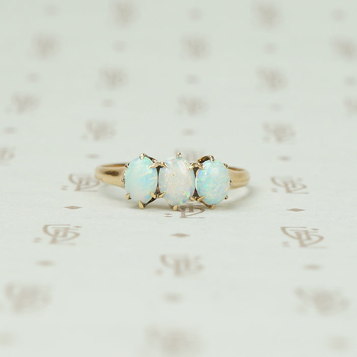Rose Gold Victorian Opal Ring