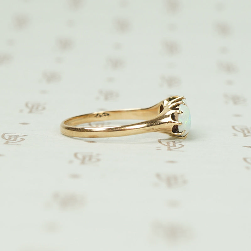 Rose Gold Victorian Opal Ring