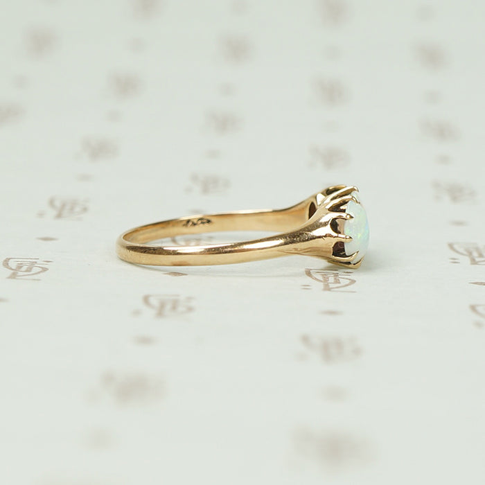 Rose Gold Victorian Opal Ring