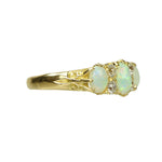 Shimmering Opal and Diamond Ring