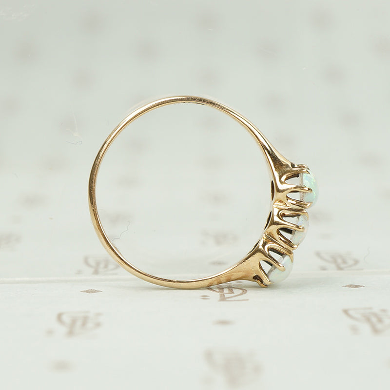 Rose Gold Victorian Opal Ring