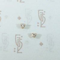 Recycled Yellow Gold Vintage Diamond Studs