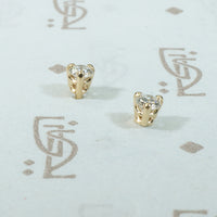 Recycled Yellow Gold Vintage Diamond Studs