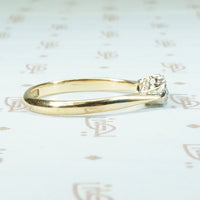 Trio Of Rose Cut Diamonds Vintage Ring