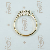 Trio Of Rose Cut Diamonds Vintage Ring