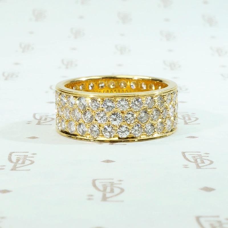 Wide 18k Gold Diamond Eternity Band