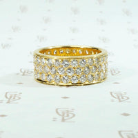 Wide 18k Gold Diamond Eternity Band