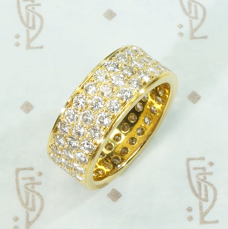 Wide 18k Gold Diamond Eternity Band