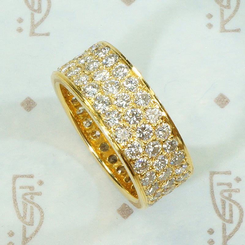 Wide 18k Gold Diamond Eternity Band
