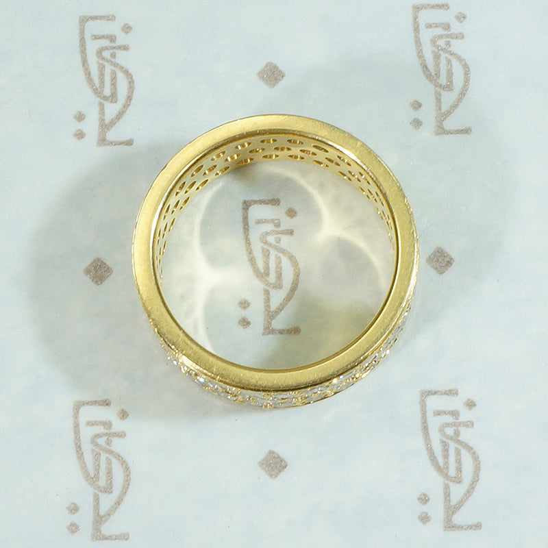 Wide 18k Gold Diamond Eternity Band