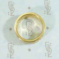 Wide 18k Gold Diamond Eternity Band
